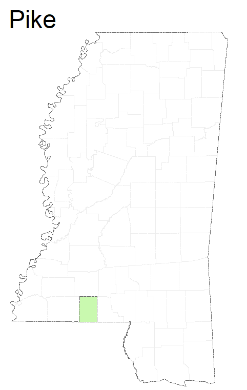 State map highlighting Pike County